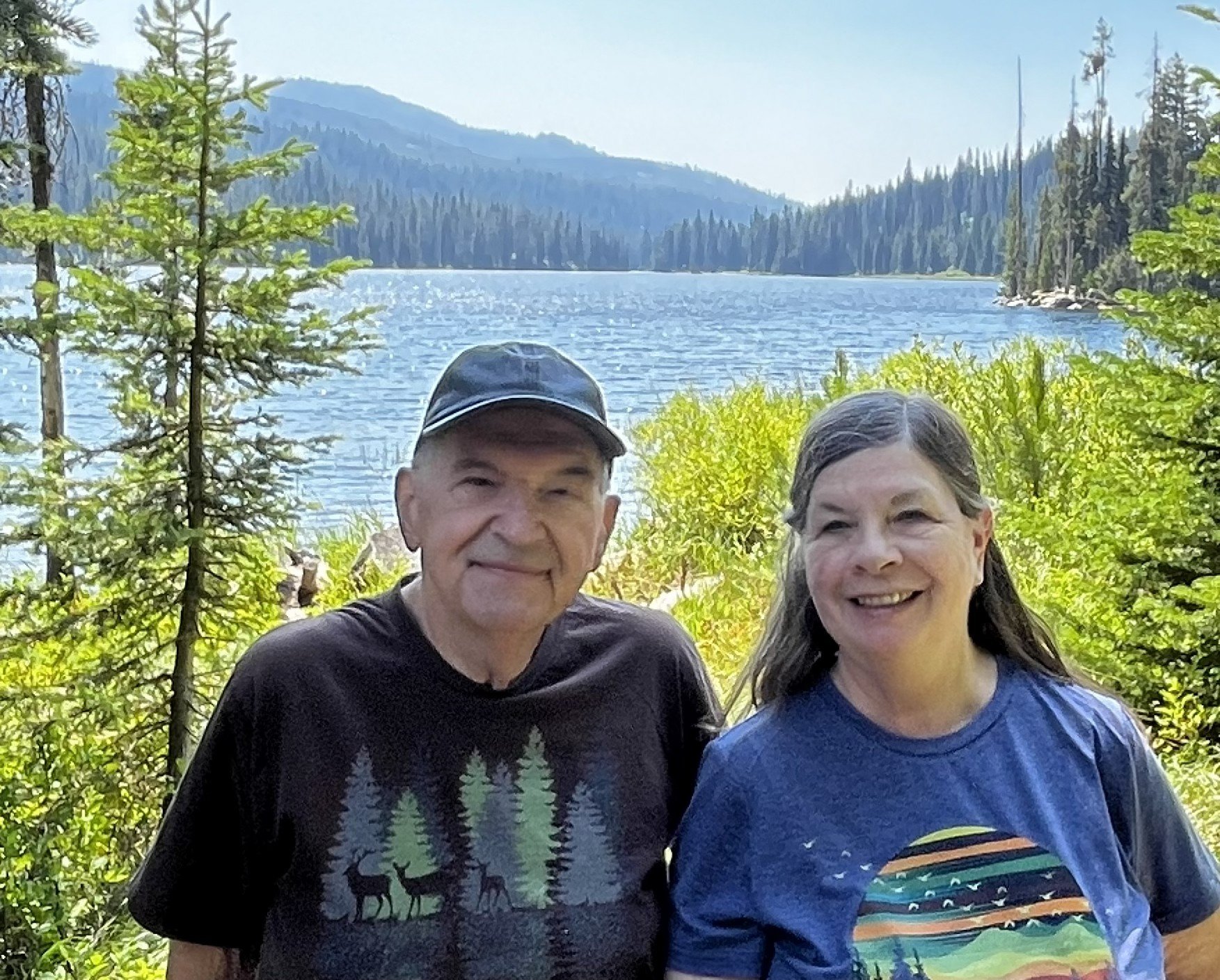 Stan and Julie Simonik at a mountain lake in Idaho